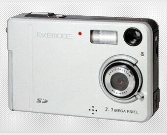売り切り300万画素デジカメが7980円！EXEMODE 3.1メガピクセル デジタルカメラ　カラーシルバー...