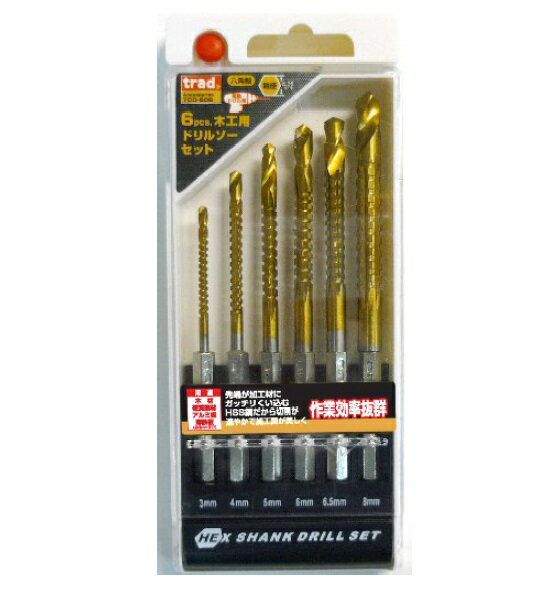 Rakuten - trad 木工用 ドリルソー セット TCD-606 【6.35mm六角軸】