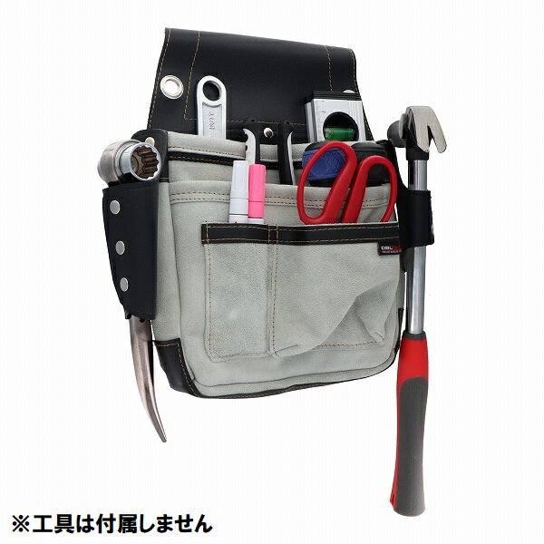 Rakuten - DBLTACT 革製 釘袋 グレー DTL-02T ホルダー付き