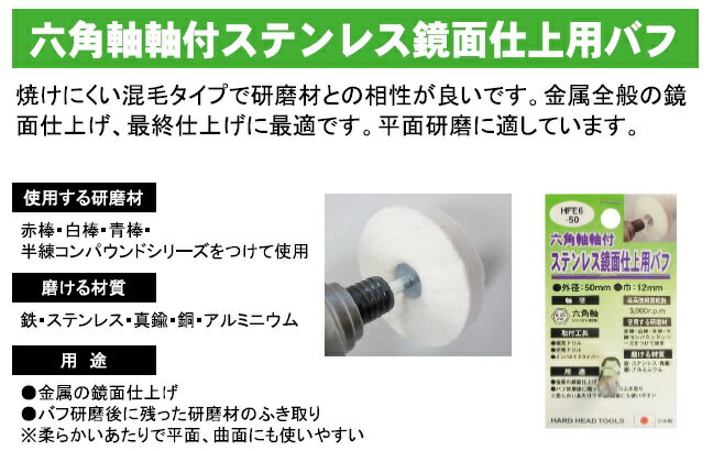 H&H 6.35mm ϻ�Ѽ����դ� �롼���� ���ƥ�쥹 ���̻ž夲 ���� �Х� (����50mm 75mm) HFE6-50 HFE6-75