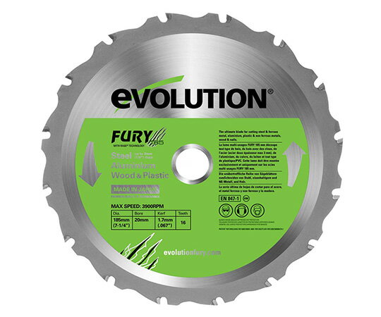 エボリューション　185mm 万能切断 チップソー 185TCT (FURY4用)