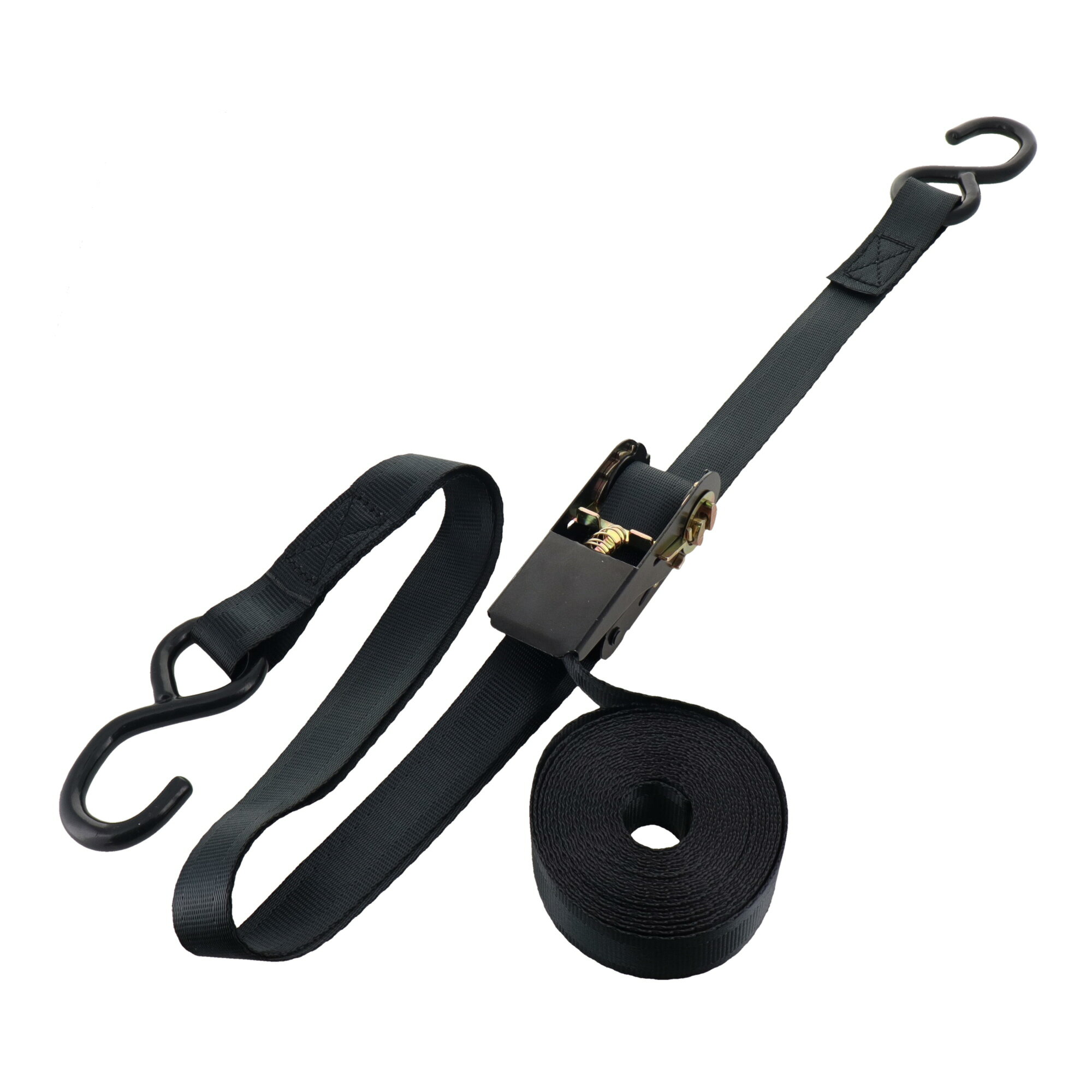 Rakuten - trad ラチェット式荷締機　Sフック付　5m×25mm　ブラック TRN-255S-BK