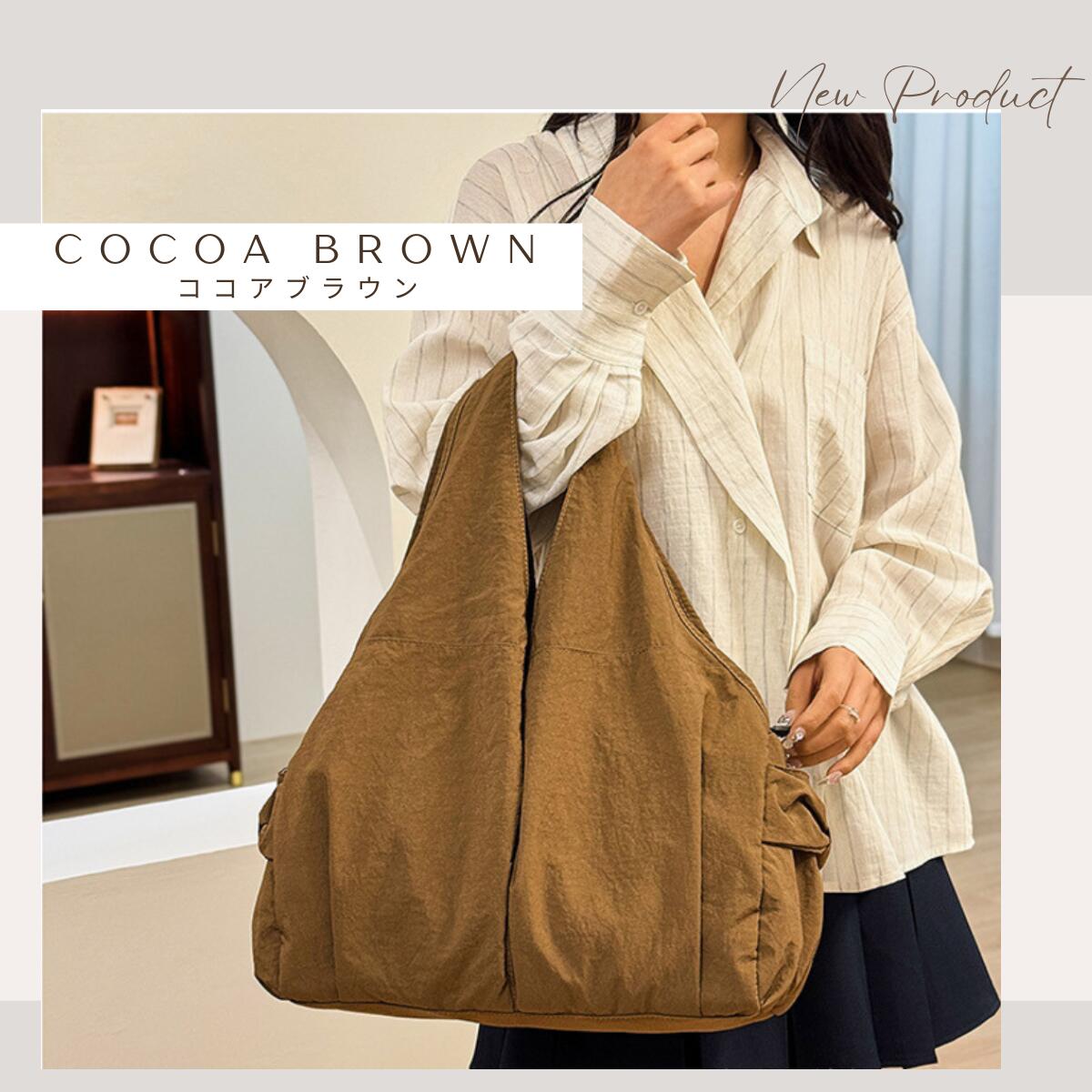 ブラウン トートバッグ ファスナー付き 楽天市場】トートバッグ ファスナー付き（カラーブラウン）（男女兼用