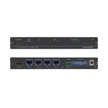 【6/20 10%クーポン、6/21〜最大2000円クーポン&P2倍】KRAMER クレイマー製 1 HDMI入力 4 HDBaseT出力分配器 VM-4HDT