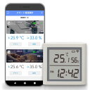 【8/24 20時〜 P2倍 最大2千円OFF】デジタル時計 スマート温湿度計 RS-BTTHM1 熱中症 対策 スマート温度計 湿度計 アプリ 温湿度計 スマ...