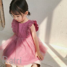 キッズ 子供服 ワンピース 女の子 春夏 キッズワンピース レースワンピース 折り襟 チュニック 子供ドレス お姫様 おしゃれ カジュアル 可愛い 新品 80 90 100cm