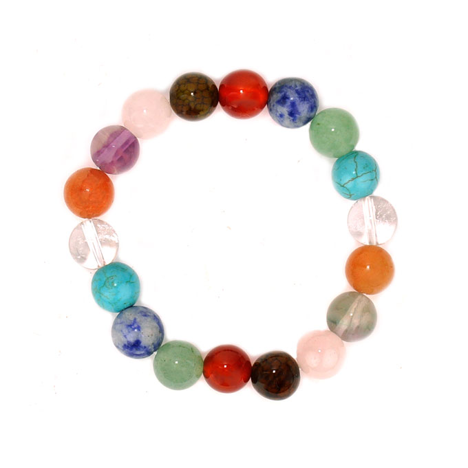 楽天スーパーSALE 半額【メール便対応】送料無料 12mm パワーストーン ブレスレット 天然石 男女兼用 ゴム メンズ レディース ブレス クラック水晶 黄...