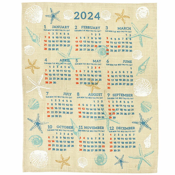 カレンダー 2024年 壁掛け ジュート シンプル インテリア 家族 北欧 ポスター アート おしゃれ 令和6年度暦 かわいい【RCP】