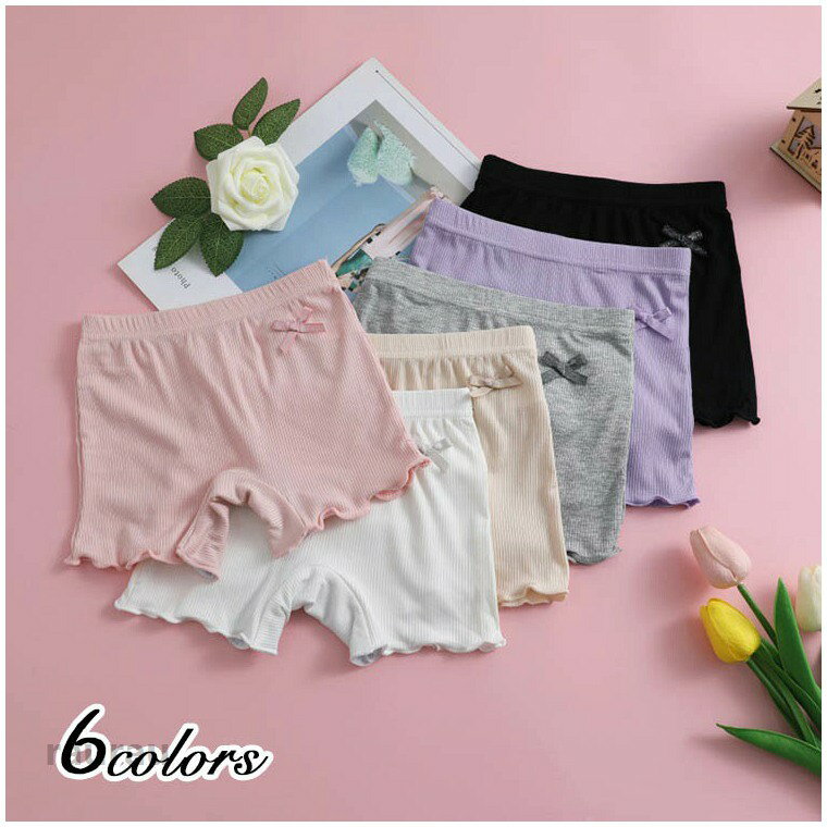 Shirts - ペチパンツ ペチコート キッズ 女の子 子供用 見せパン スパッツ ショートパンツ ペチパン インナー スカートパンツ レース 無地 白 黒 グレー