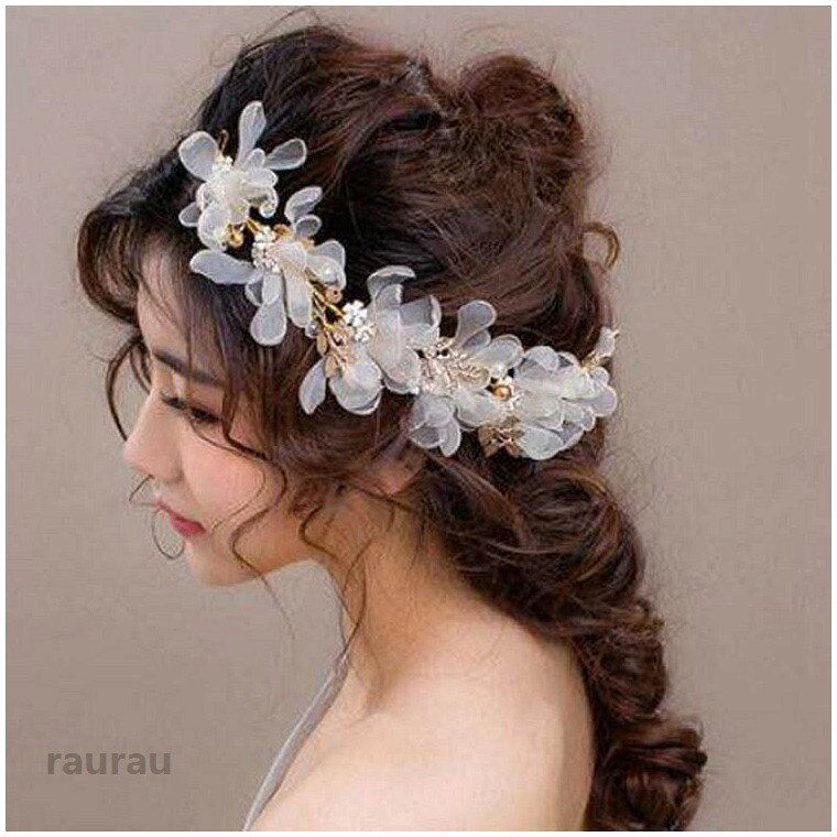 子供 ヘアアクセサリー 花柄 クリップ ヘッドドレス フォーマル 髪飾り ドレス小物...