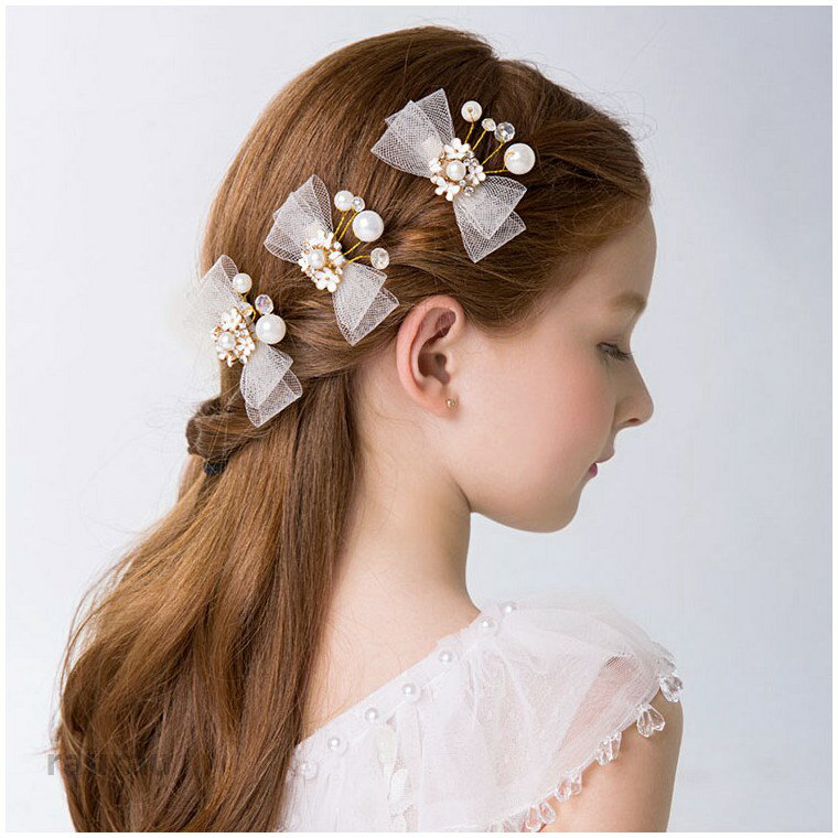 Cachucha - ヘアアクセサリー ヘアピン 女の子 子供 キッズ 子供服 キッズ 春 夏 秋 冬 リボン 結婚式 発表会 髪飾り かんざし 簪 発表会 ピアノ イベント 記念写真 誕生日 パーティ カチューシャ ヘアバンド可愛い 七五三 ピアノ発表会 二次会 ダンス演出 キッズ髪飾り