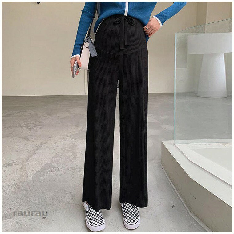 セルフカットパンツ マタニティパンツ マタニティ 美脚 パンツ リブパンツ プリー...