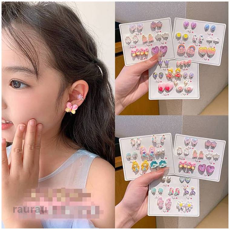 セット 14点セット アクセサリー イヤリング 女児用 痛くない 14点セット 可愛い ...