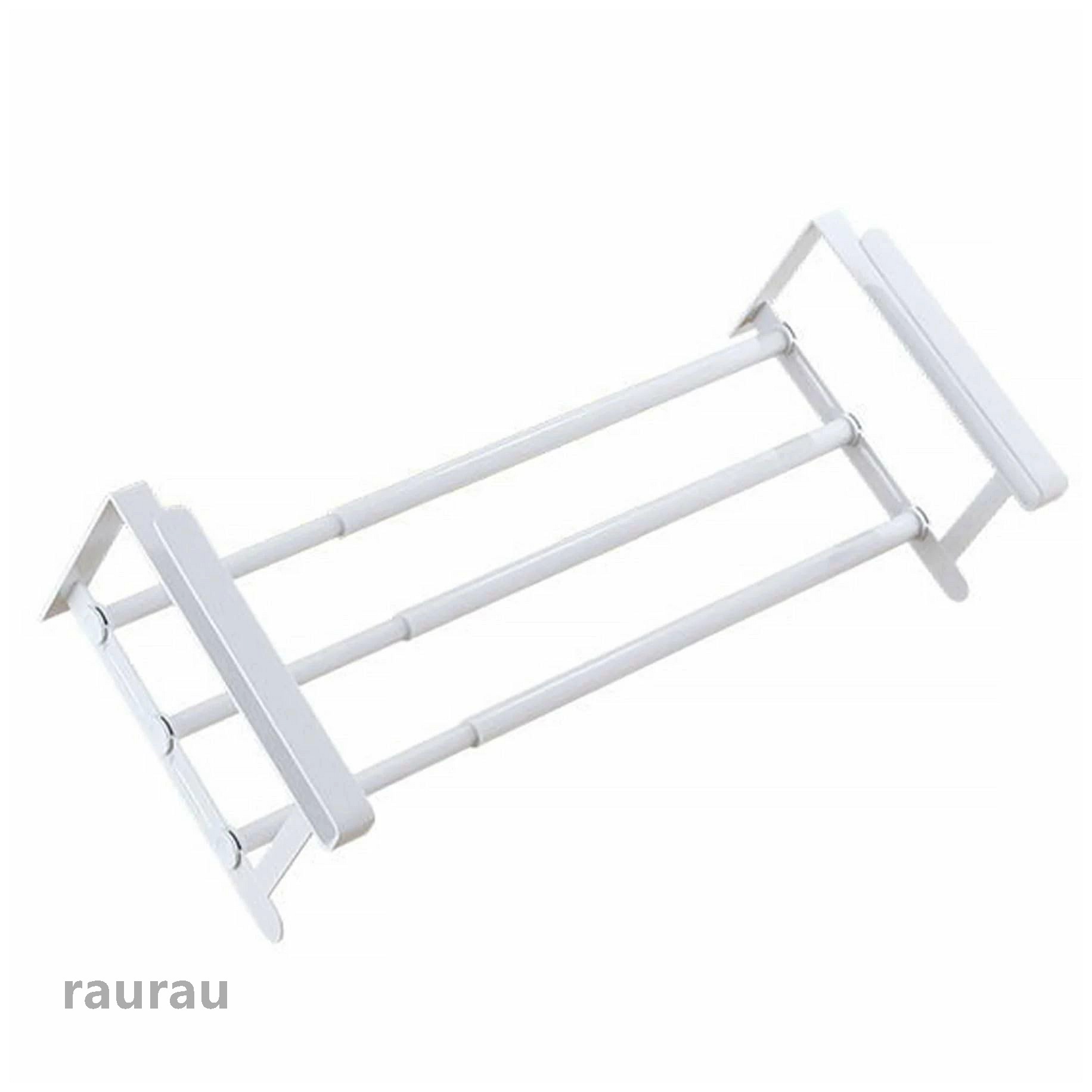 Sink Side Racks - 伸縮ラック シューズラック つりさげ 収納 掛け式シューズラック 浮かせる 靴箱 耐荷重 省スペース 組み立て簡単 (ホワイト 1個入り)