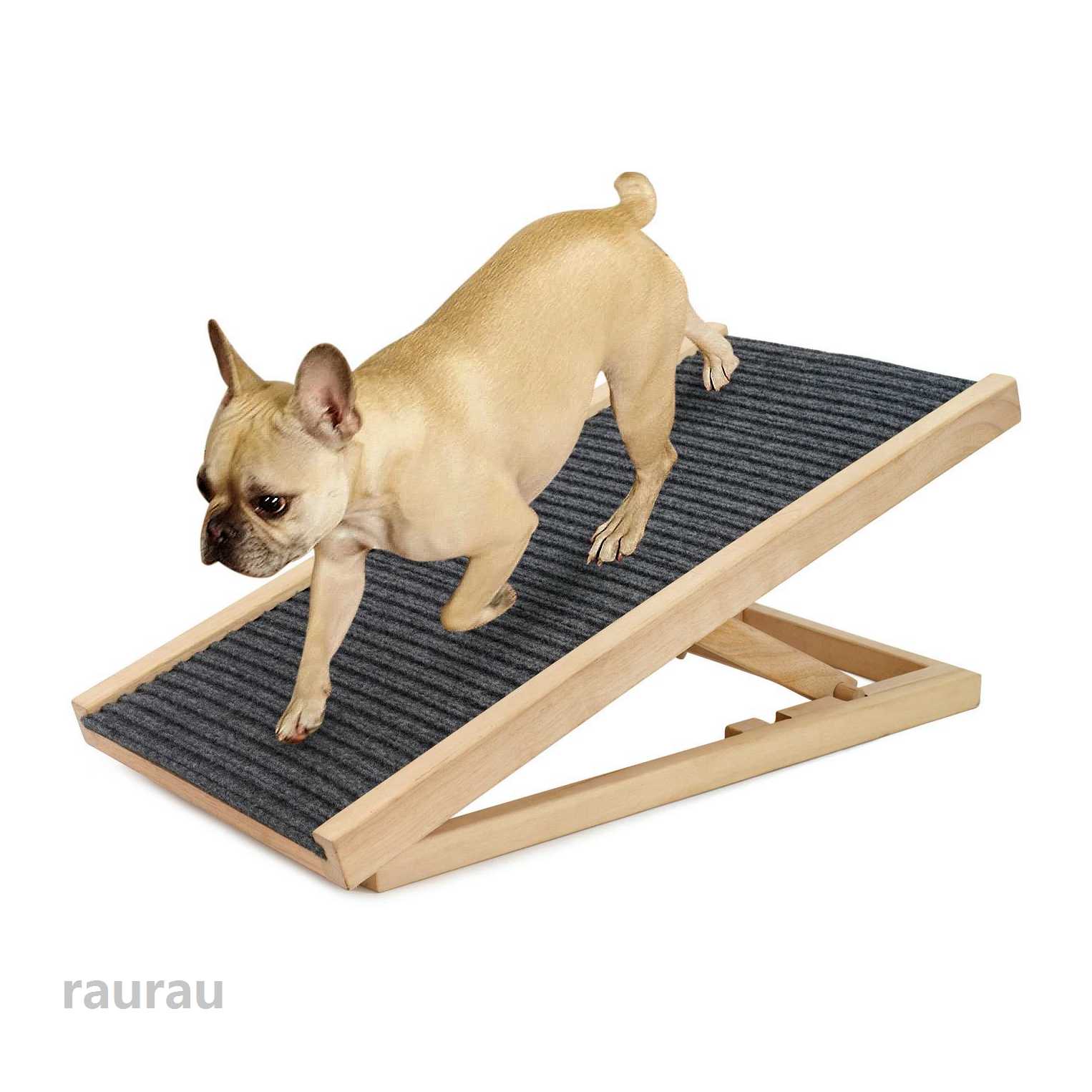 木製ペット階段ポ 犬用安全スロープ 収納便利 犬のステップペットスロープ調節可能な ペットの階段 折り畳み スライド式