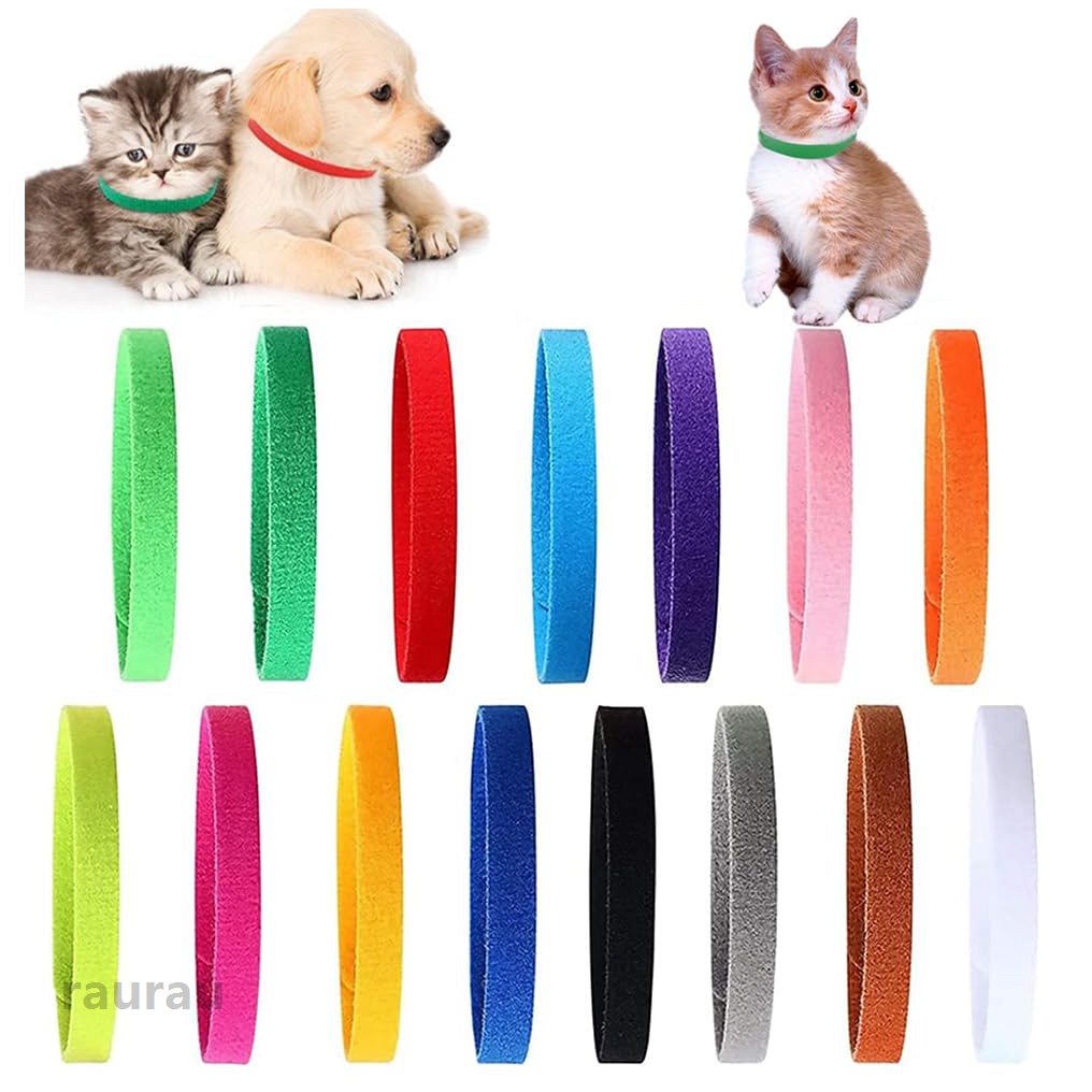 お世話 管理 子猫/子犬の識別 簡単着脱 柔軟の素材 調節可能 ダブルサイド マジックテープ付き 子犬用首輪 子猫 ペット 新生児