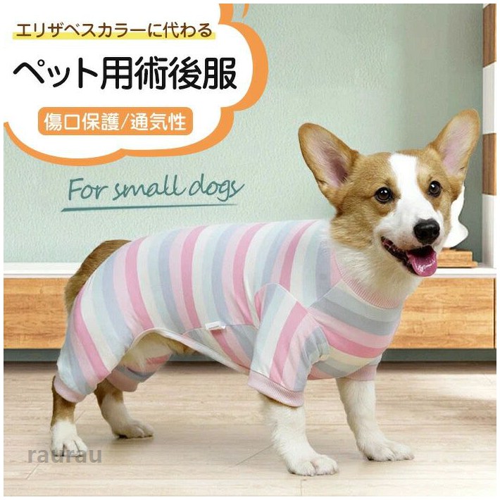 Set, Assortment - 通気 雌兼用 雄 部屋着 抜け毛対策 エリザベスカラーに代わる 離乳 傷舐め 傷口保護 避妊手術後 小型犬 中 術後ウェア 猫 術後服