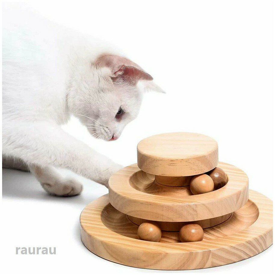 Volleyball - スト 運動不足 玉知育玩具 ボール 木製おもちゃ ぐるぐるタワー じゃらし玉遊び ねこ ボール 遊ぶ盤 ペット用品 回転ボール