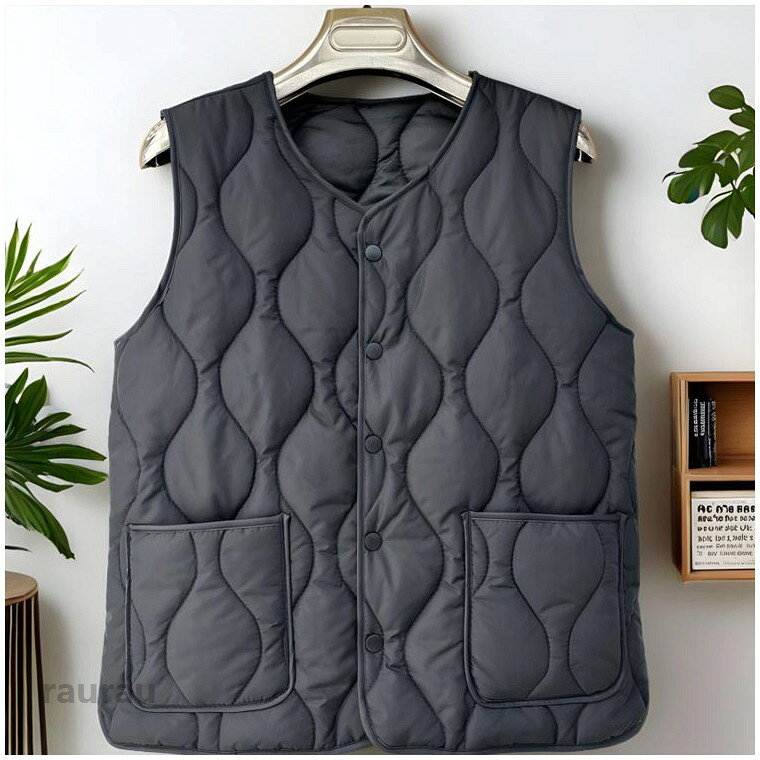 Cálido invierno sin mangas uso diario bolsillos delanteros holgados tops chaleco en capas para mujer mejor regalo invierno primavera otoño invierno ropa exterior ligera regalo ropa de invierno fácil de mover ropa de habitación ropa de habitación de otoño simple — vista 3