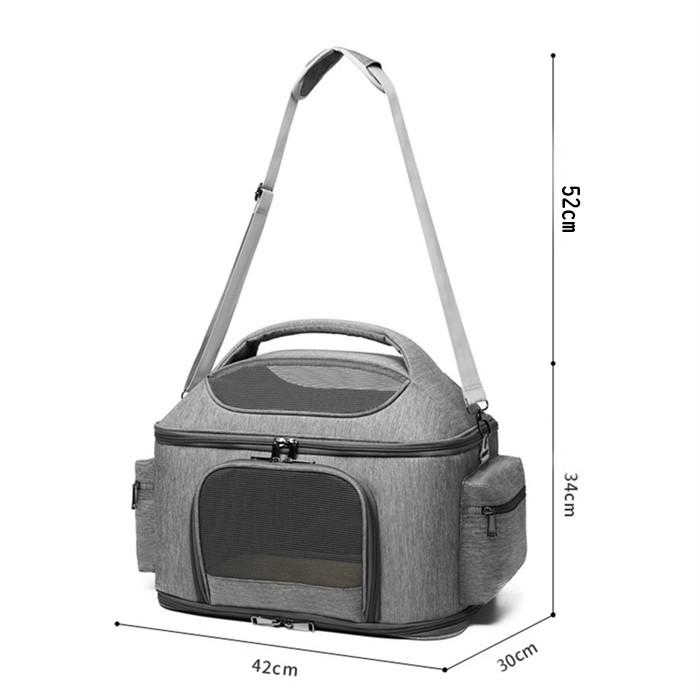 ペットキャリーバッグ 猫用 犬用 手提げ ショルダー 斜めがけ 2WAY 通気性抜群 お...