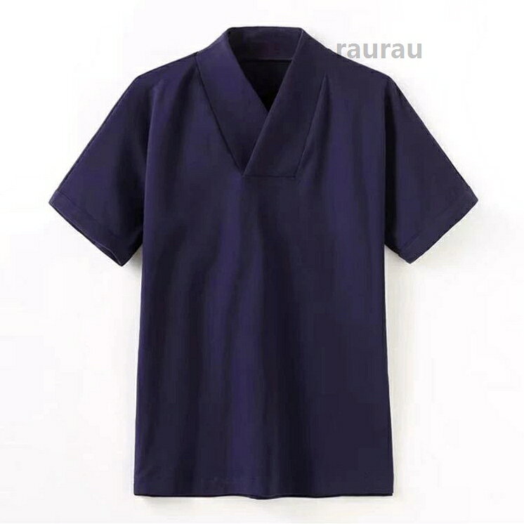 メンズ 半襦袢 半袖 着物 浴衣 プルオーバー 和装下着 無地 作務衣 男性用 Tシャツ...