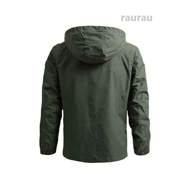 メンズ パーカー ミリタリージャケット 登山 キャンプ アウトドア 軽薄 ジャケット フード付き ハイネック raurau-10021948 らうる 楽天市場店 サンプル画像3