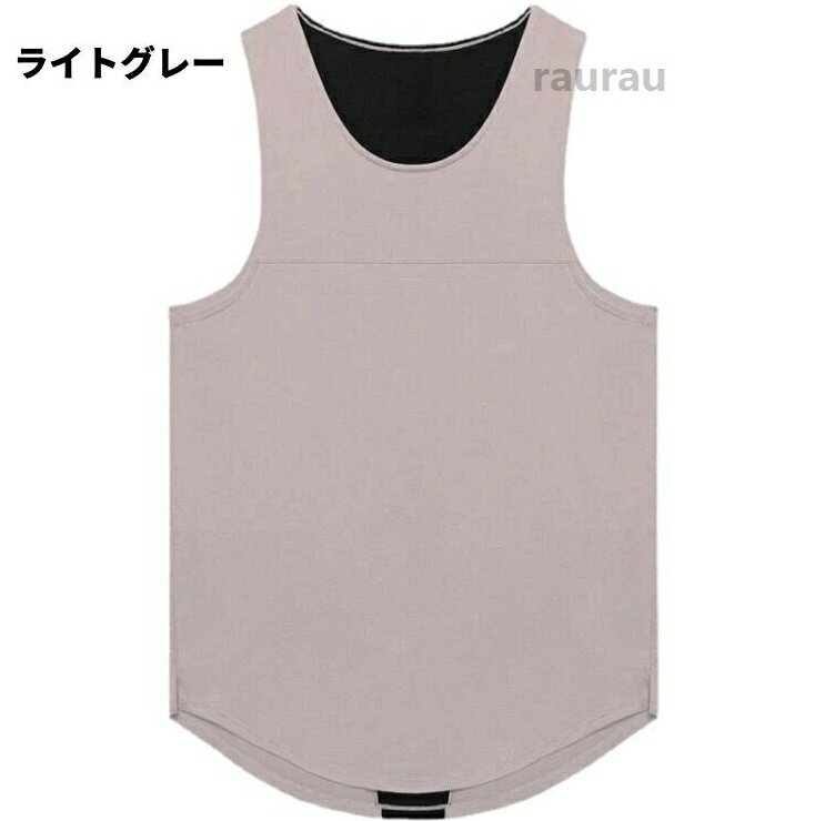 ノースリーブ タンクトップ メンズ 6色 サマーTシャツ トレーニングウェア スポーツウェア フィットネスト ランニング 3
