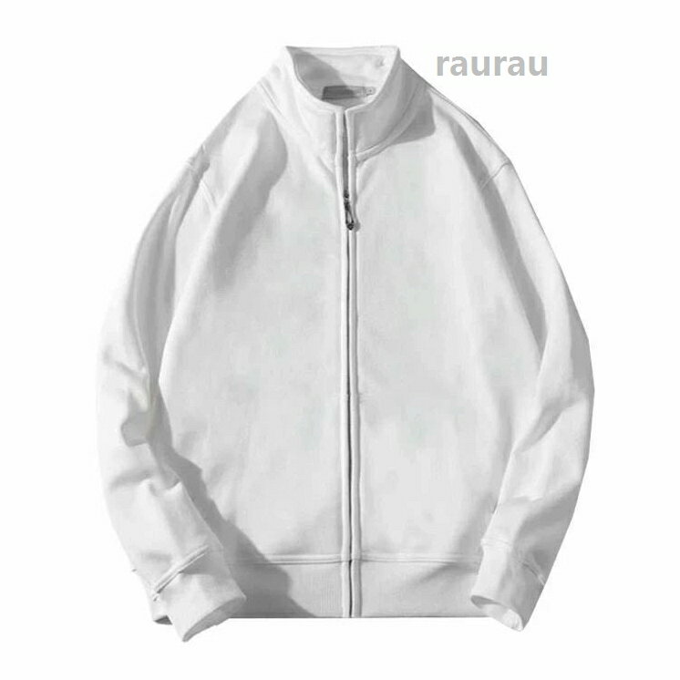 アウ 大きいサイズ 無地 秋 夏 春 スタンドジャケット スエット ブルゾン スタンド...