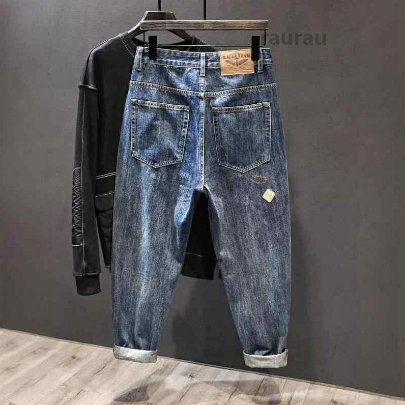 ルーズフィット メンズ テーパードジーンズ ヴィンテージ風 綿100 ストリートファッション ゆったり普段使い 春夏用 大きいサイ