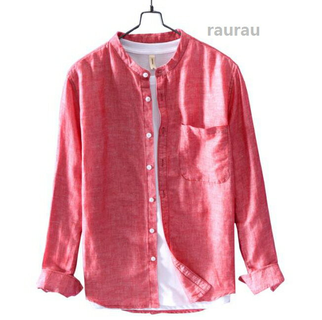 Shirts - 夏用 メンズ 薄手 メンズ ジレベスト カジュアル サマー おしゃれ 大きいサイズ リネン 長袖 シャツ ボダン