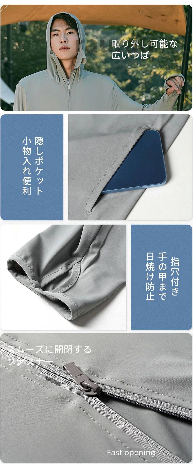ラッシ 大きいサイズ おしゃれ 夏 紫外線対策 日焼け止め 釣り 登山 旅行 UPF50+ ...