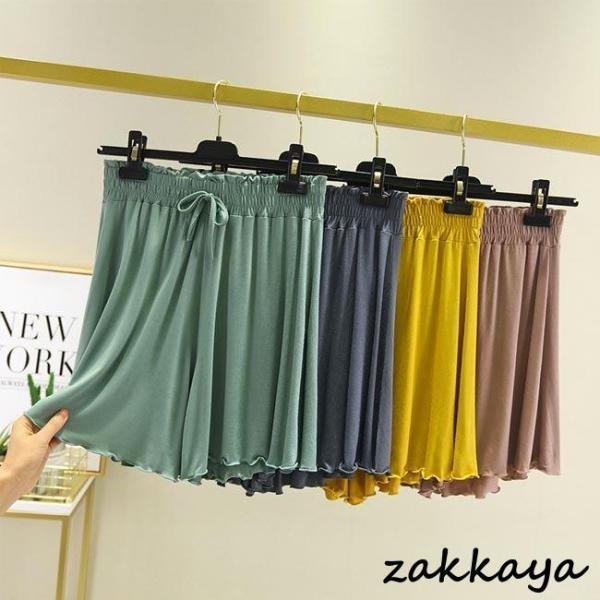 Nylon, Rayon, Polyester - ショートパンツ レディース 短パン ゆったり サマーパンツ ハーフパンツ ワイドパンツ ミニ丈 ショーパン 半ズボン 普段着 部屋着 夏