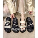 厚底サンダル ミュールサンダル 韓国風夏