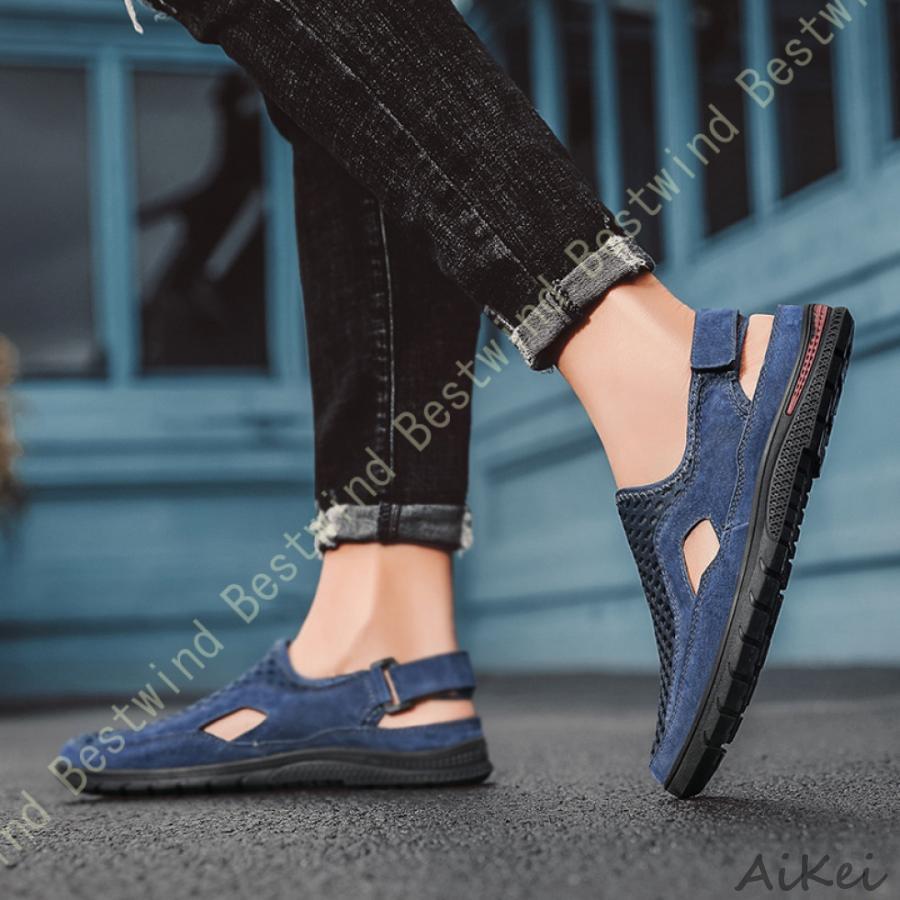 サンダル ビジネス メンズ 夏用サンダル - ドライバーシューズ オフィスサンダル カジュアルシューズ ..