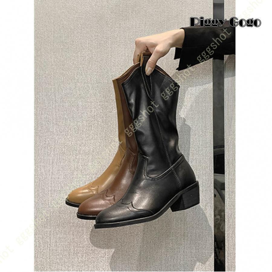 ウエスタンブーツ レディース ショートブーツ 太ヒール ウエスタン カジュアル 大人 ショート ブーツ ローヒール ウェスタン ヴィンテージ ウェスタンブーツ