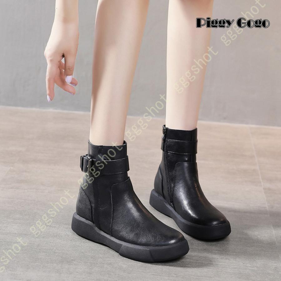 本革 ショートブーツ エンジニアブーツ レディース 疲れない 歩きやすい ファスナーブーツ オフィス カジュアル ローヒール ミドルブーツ ワークブーツ 運動靴