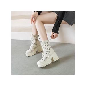 ショートブーツ レディース PUレザー ブーツ キラキラ スパンコール 秋冬 美脚 レースアップブーツ 太ヒール 痛くない 歩きやすい 10cm チャンキーヒール