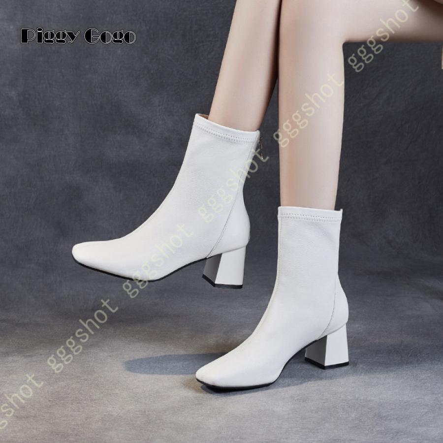 ショートブーツ レディース 革 黒 ブラウン ショート サイドゴア ローヒール 美脚 春と秋 オシャレ レディースショートブーツ おしゃれ 本革 革靴