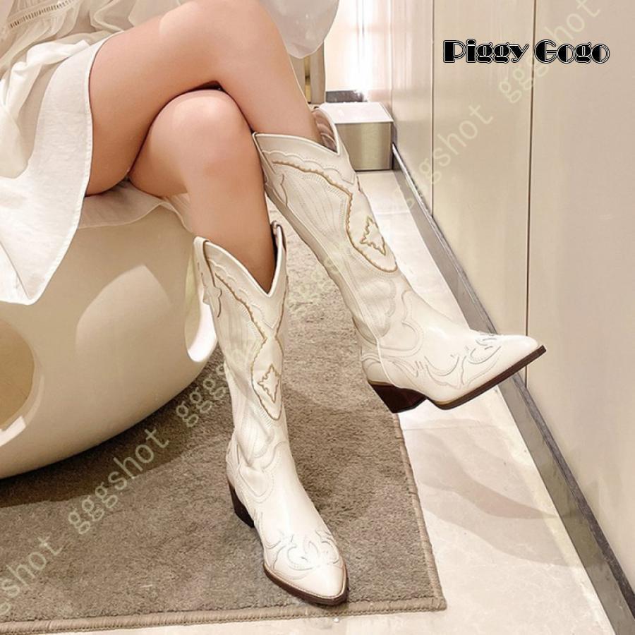 ウエスタンブーツ レディース ブーツ ショートブーツ ローヒール 歩きやすい 快適 歩きやすい ブーティー アンクルブーツ おしゃれ チャンキーヒール