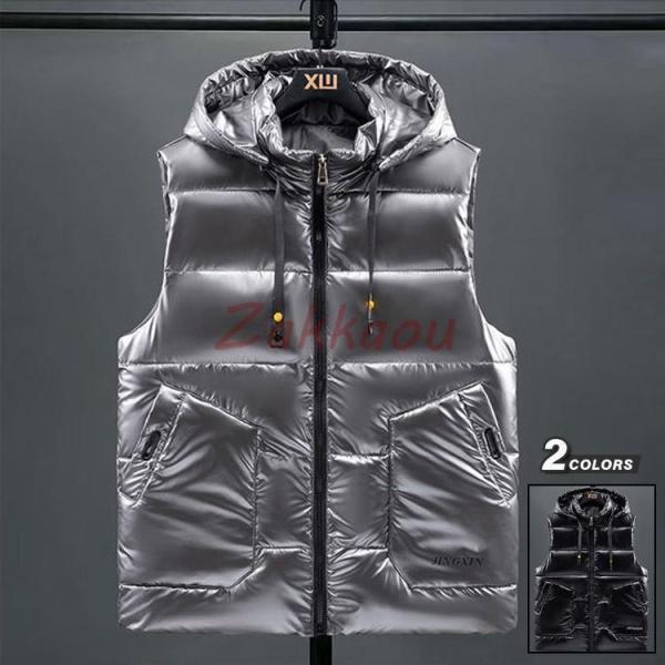 ■ 品名：メンズ中綿ベスト■ 表地：ポリエステル■ 裏地：ポリエステル■ 充填物：綿■ カラー：全2色■ サイズ：L-6XL■ フード：取り外し可能人気検索キーワード：中綿ダウンベスト メンズ カップルダウンベスト アウター スウェット フ...