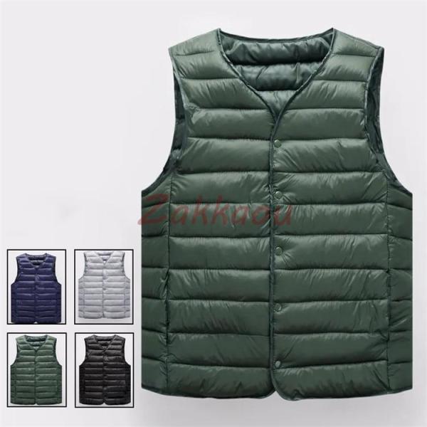 ダウンベスト メンズ ライト 軽量 中綿ベスト ジレベスト ダウンコート ジャンパー 秋冬 ダウンジャケット 防風防寒 防寒着 男性用ベスト