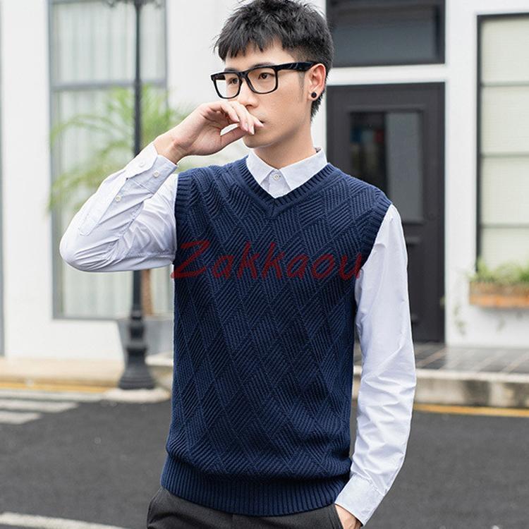 春秋冬 ニットベスト メンズニットベスト ビジネス セーター カジュアル シンプル 洗える ビジネスベス..