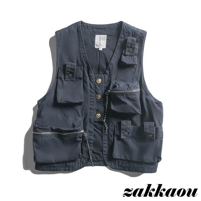 ベスト メンズ ミリタリー ノースリーブ アウタドア 春服 ジャケット カジュアル ジレベスト 個性的