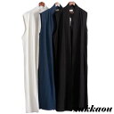 ベスト メンズ ジレ 綿麻 リネン ノースリーブ ロング丈 トレンチコート サマー ジャケット 個性的 秋服 春服 紳士 カジュアル 夏