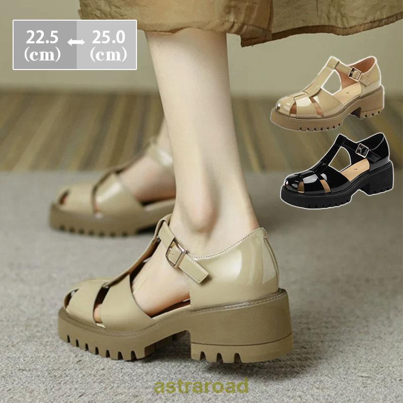 グルカサンダル レディース 厚底 サンダル 太めヒール スクエアトゥ 編み込みストラップサンダル 編み込み 歩きやすい カジュアル スタイリッシュ 夏