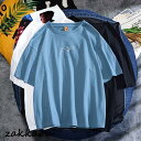 半袖Tシャツ メンズ Tシャツ プリントTシャツ ゆったり サマーTシャツ 無地 カットソー 夏 男性 クルーネック 夏Tシャツ 丸首 柔らか シンプル 薄手(4)