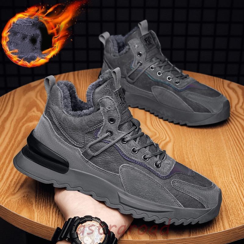 スノーブーツ スノーシューズ ボアブーツ 保暖 冬用 雪用ブーツ 綿靴 雪靴 ムートンブーツ スウェード レースアップ 紐靴 メンズ 防水 防寒 ショート ブーツ 冬