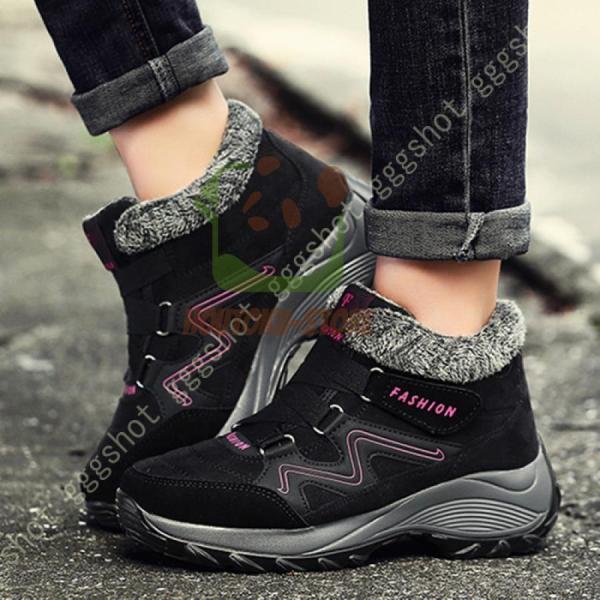 レディース スノーブーツ 防寒 保温 レースアップ ムートンブーツ ショートブーツ スニーカー あったか 裏ボア ブーツ ハイカット 学生靴 ウィンターブーツ
