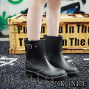 レインブーツ レディース ショート ブーツ エンジニアブーツ 完全防水 長靴 オシャレレインブーツ 雨靴 黒 靴 梅雨 レインシューズ 厚底 疲れない 台風 雨...