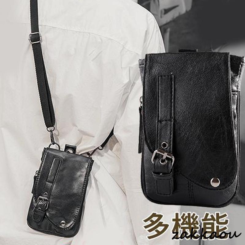 樂天商城 - スマホバッグ ベルトポーチ 本革 ショルダーバッグ 斜めがけ ヒップバッグ スマホポーチ ウエストバッグ 多機能 3way 大容量 メンズ バッグ 牛革